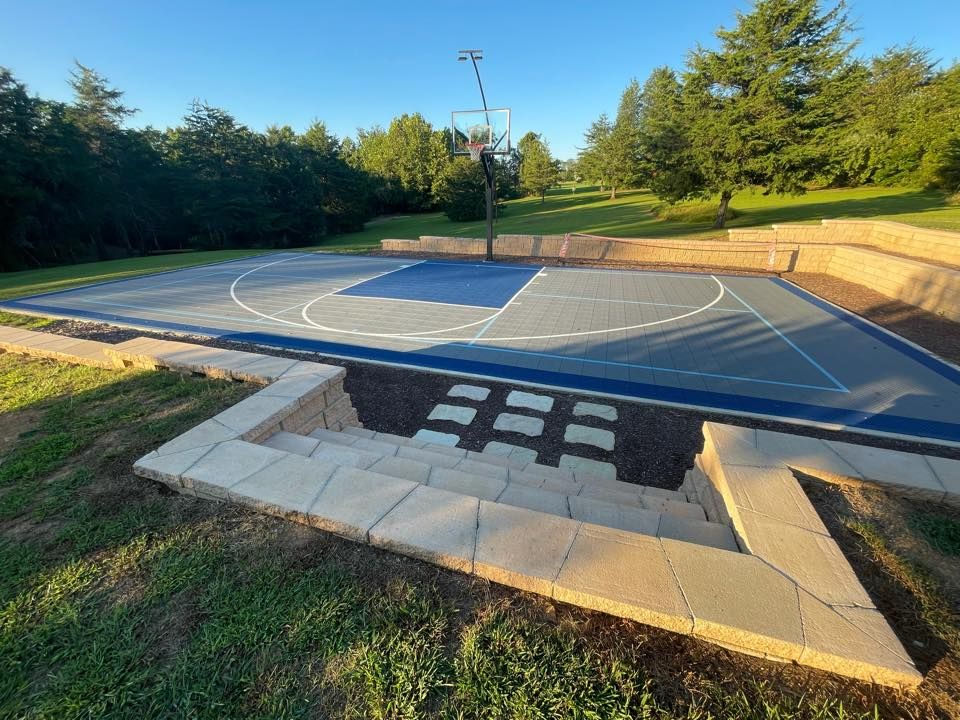 Concrete basketball court by MG Minor Construction in Warrenton VA