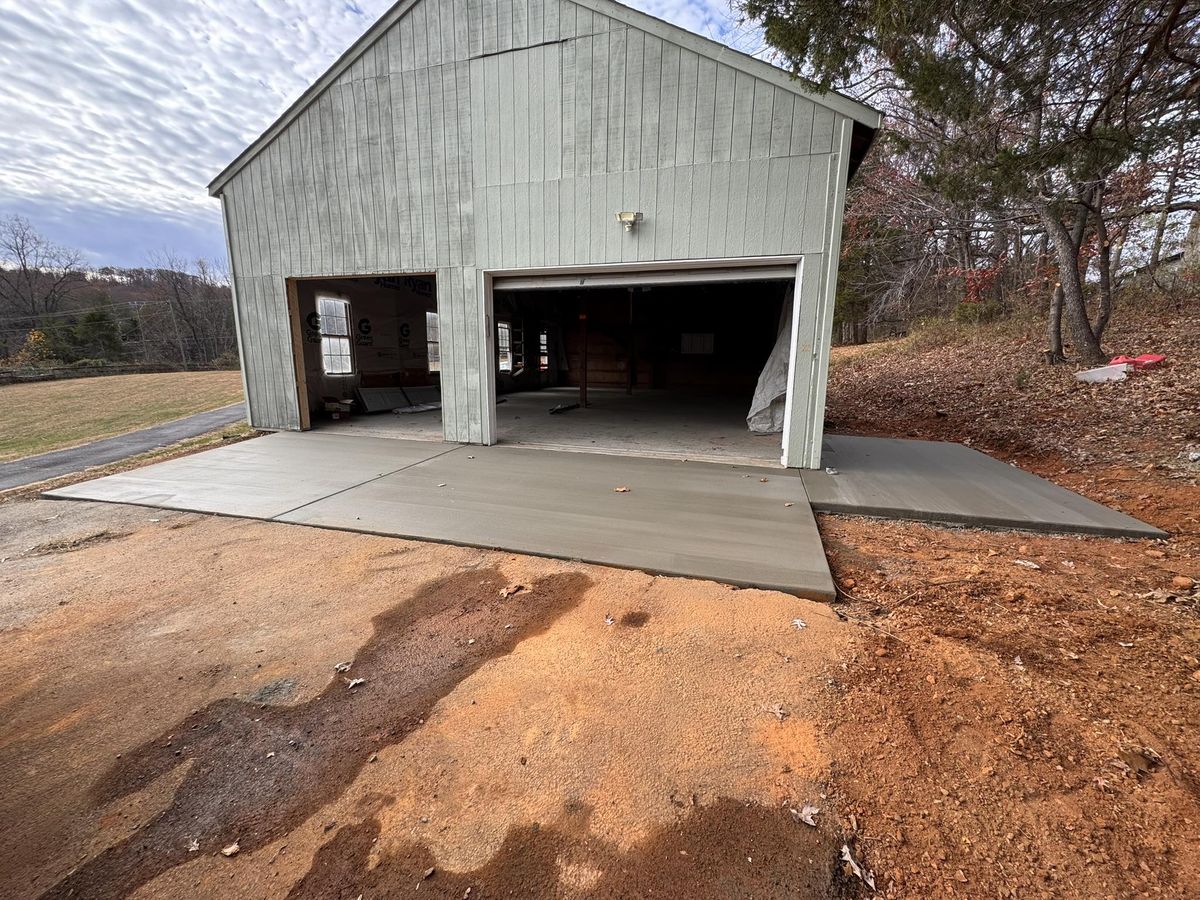 Concrete contractor project in Fredericksburg VA by MG Minor Construction