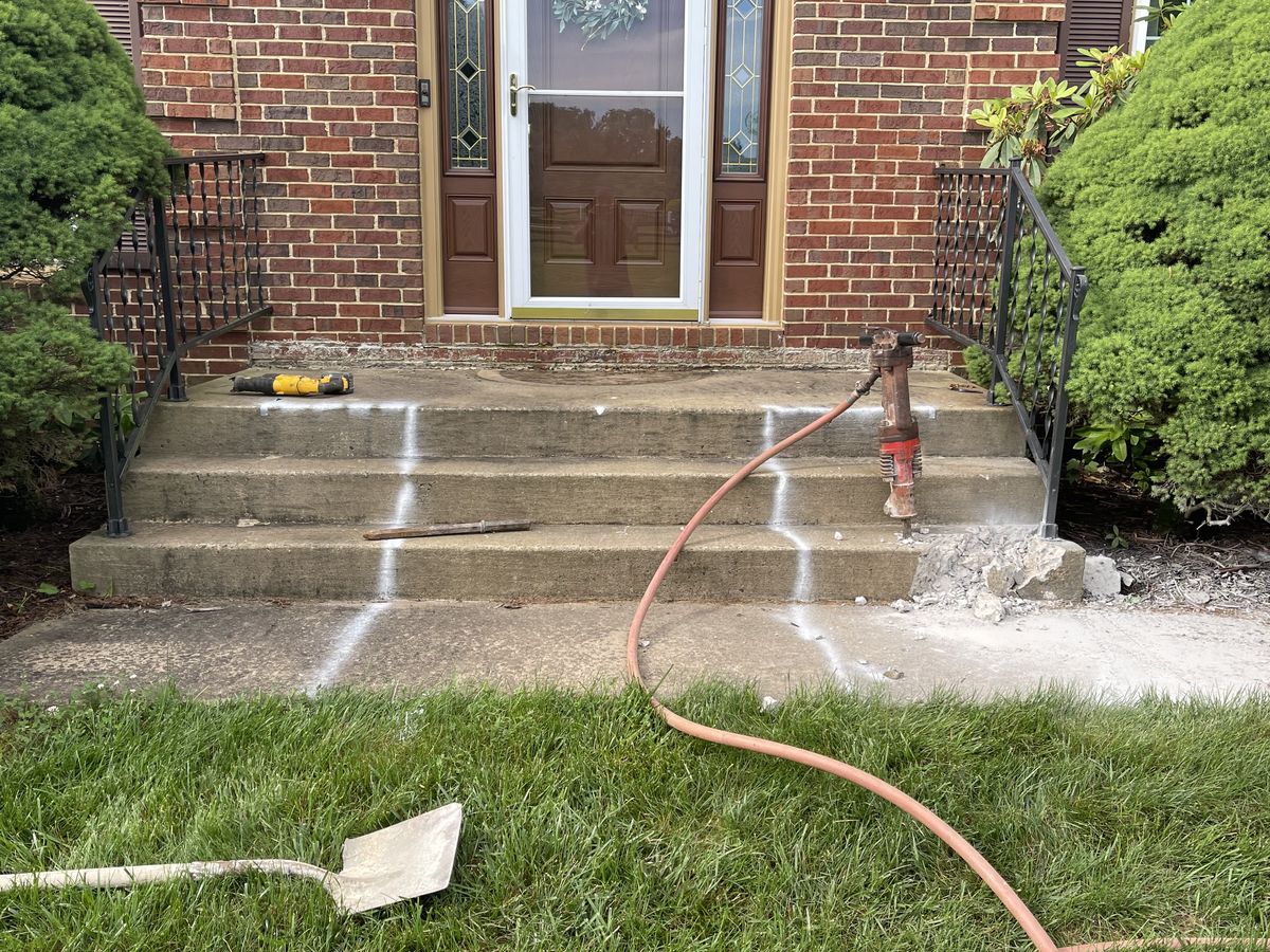 Before: front stoop demolition