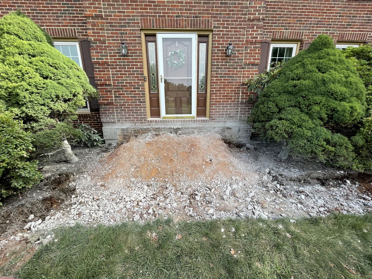 Front stoop removal by MG Minor Construction in Warrenton VA